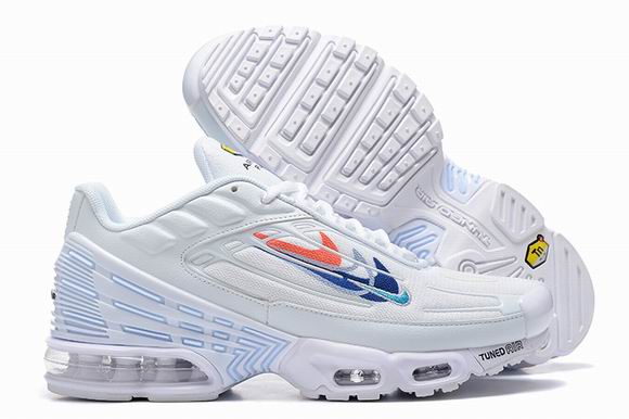 Cheap Nike Air Max Plus 3 White Men's Shoes Tuned TN 3 Blue Red 4 Swoosh-70 - Click Image to Close